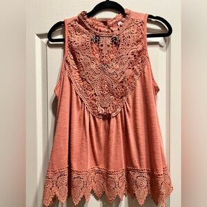 M1055 - No Boundaries, blouse, salmon pink, XXL